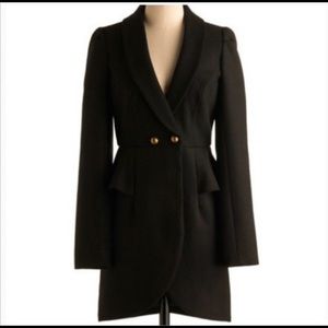 Jack by Bb Black Peplum Coat